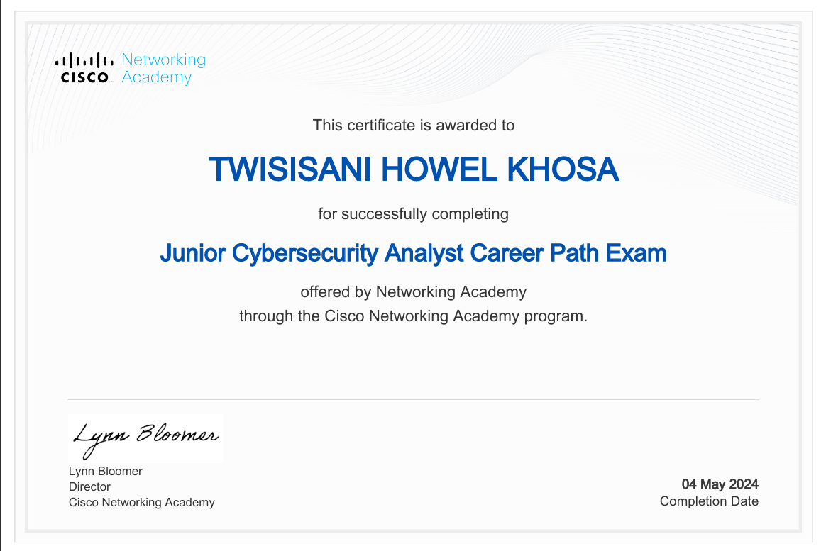 Junior Cybersecurity Analyst