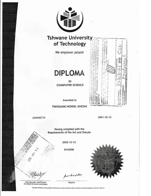 Diploma in Computer Science
